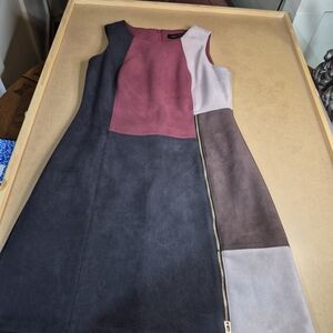 Ivanka Trump Multicolor Patchwork Midi Dress